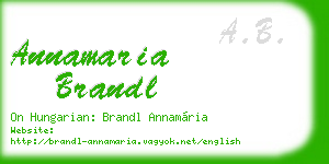annamaria brandl business card